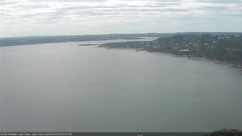 Lake Travis webcam, April 25, 2020 3:45 PM CT