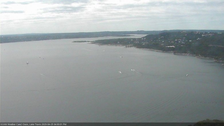 Lake Travis webcam, April 25, 2020 4:00 PM CT