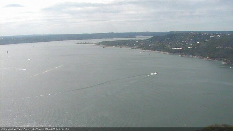 Lake Travis webcam, April 25, 2020 4:25 PM CT