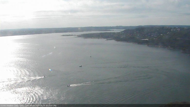 Lake Travis webcam, April 25, 2020 5:25 PM CT