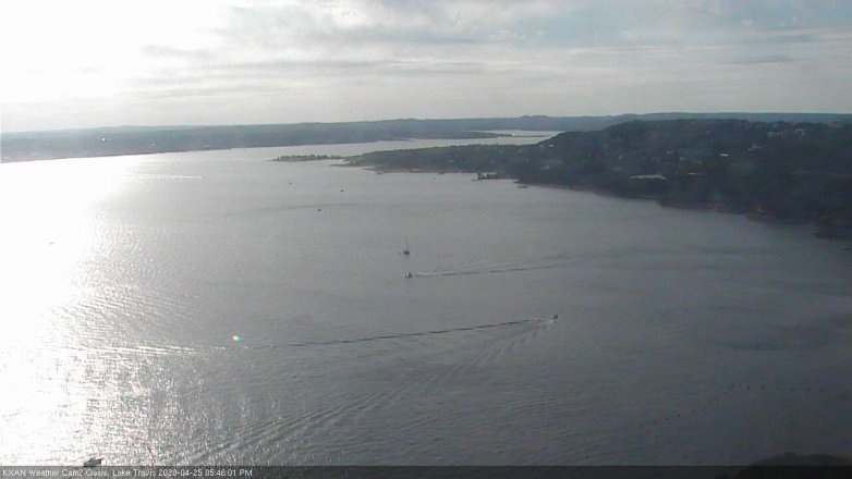 Lake Travis webcam, April 25, 2020 5:45 PM CT