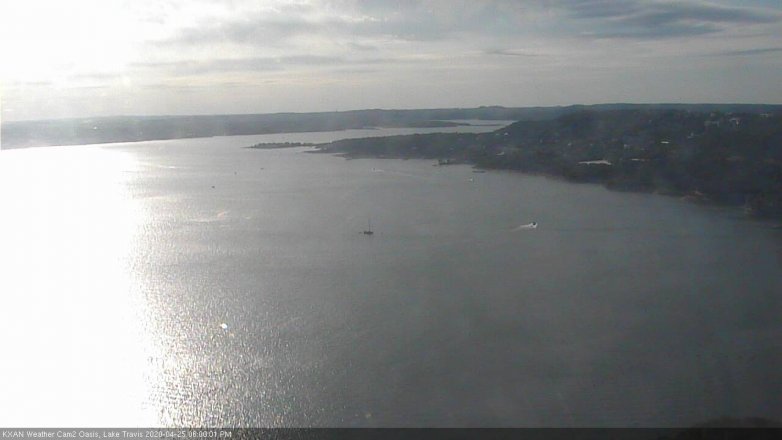 Lake Travis webcam, April 25, 2020 6:00 PM CT