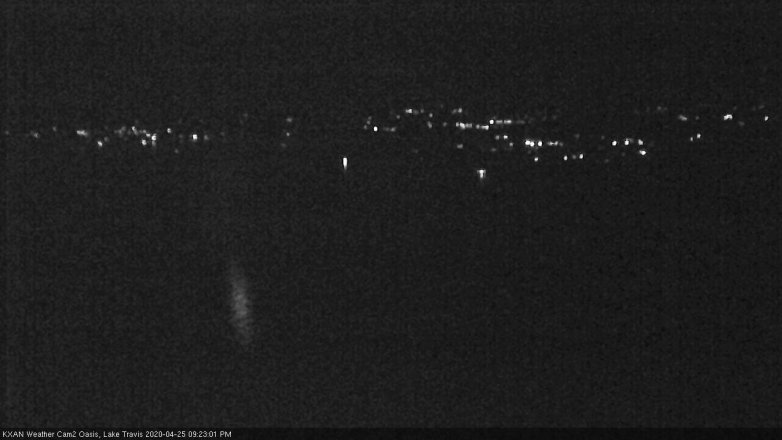 Lake Travis webcam, April 25, 2020 9:25 PM CT
