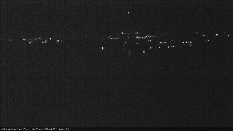 Lake Travis webcam, April 25, 2020 11:00 PM CT