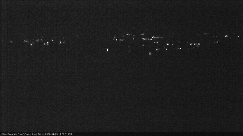 Lake Travis webcam, April 25, 2020 11:25 PM CT