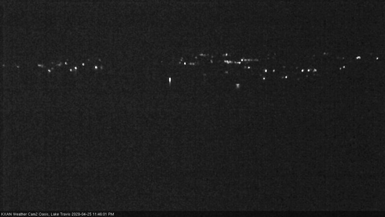 Lake Travis webcam, April 25, 2020 11:45 PM CT