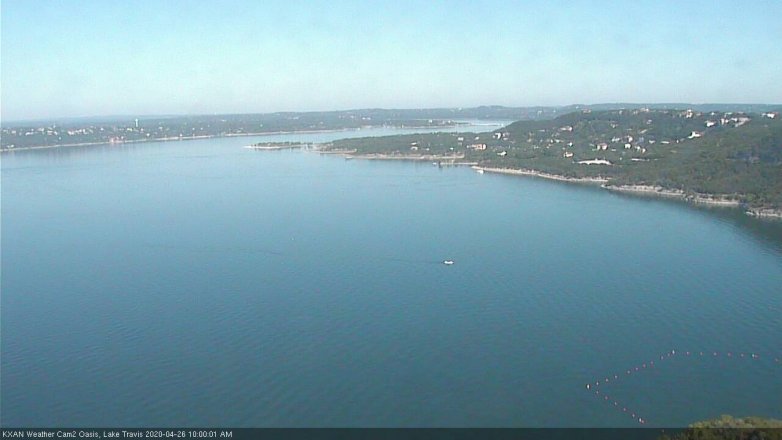 Lake Travis webcam, April 26, 2020 10:00 AM CT