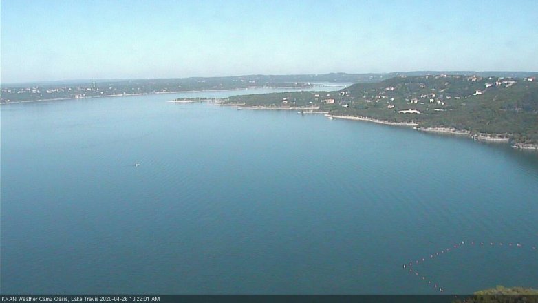 Lake Travis webcam, April 26, 2020 10:25 AM CT