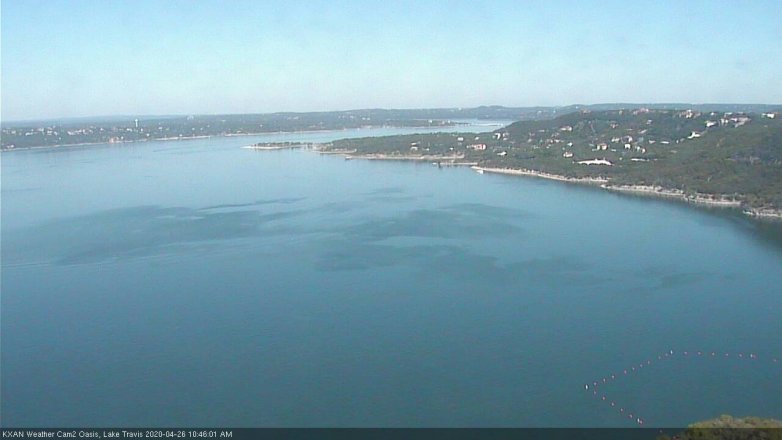 Lake Travis webcam, April 26, 2020 10:45 AM CT