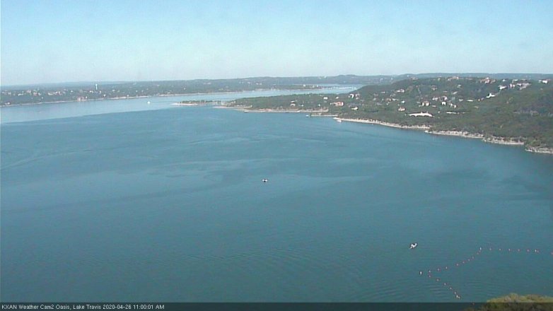 Lake Travis webcam, April 26, 2020 11:00 AM CT