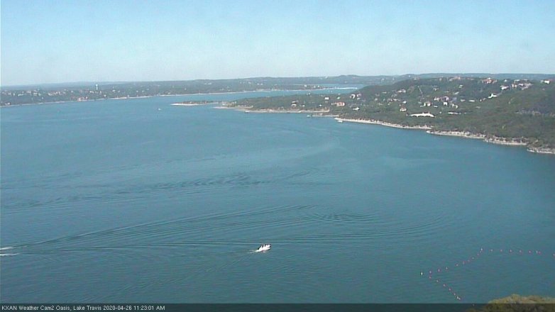 Lake Travis webcam, April 26, 2020 11:25 AM CT