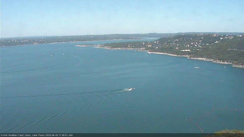 Lake Travis webcam, April 26, 2020 11:45 AM CT