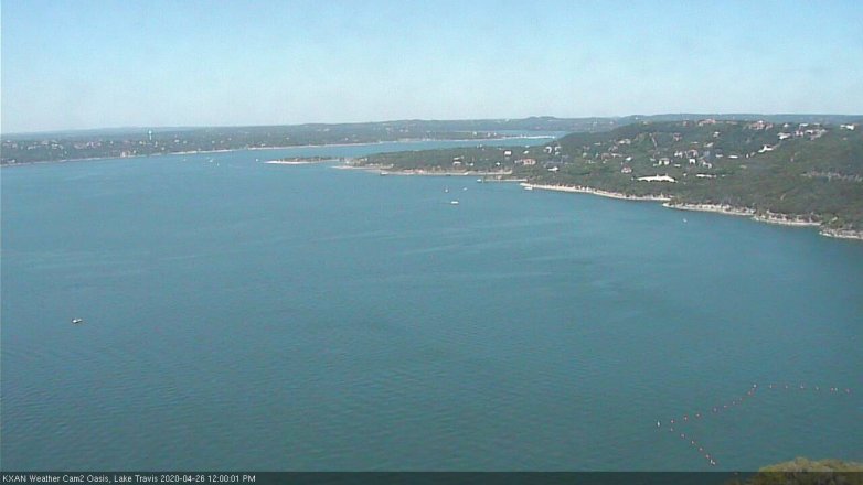 Lake Travis webcam, April 26, 2020 12:00 PM CT