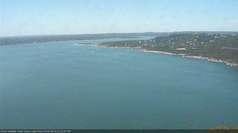 Lake Travis webcam, April 26, 2020 1:25 PM CT