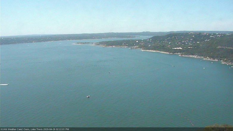 Lake Travis webcam, April 26, 2020 2:25 PM CT