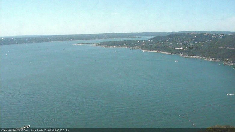 Lake Travis webcam, April 26, 2020 3:00 PM CT