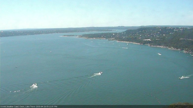 Lake Travis webcam, April 26, 2020 3:25 PM CT