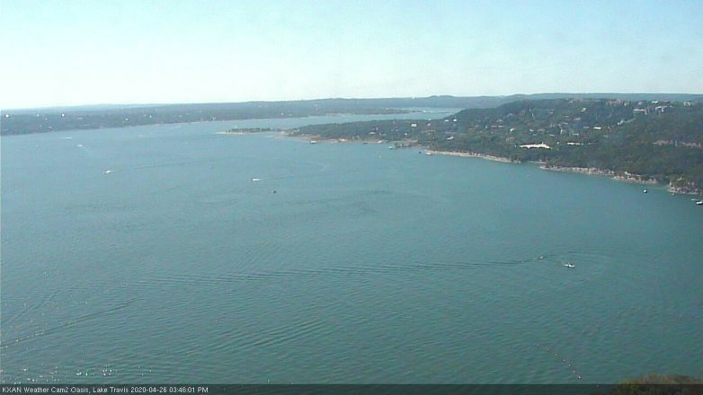 Lake Travis webcam, April 26, 2020 3:45 PM CT