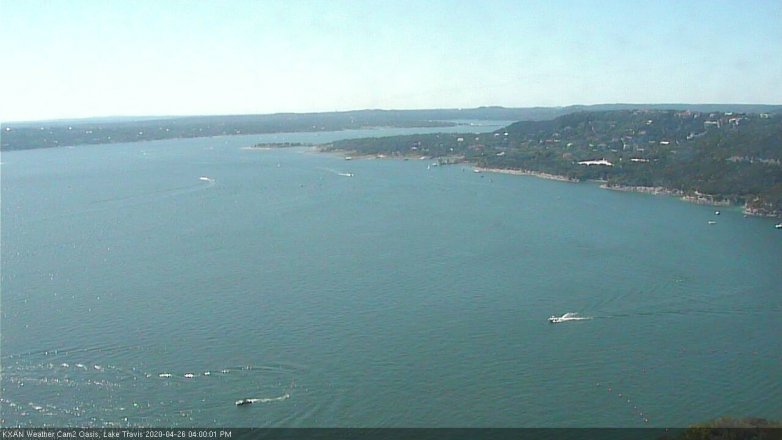 Lake Travis webcam, April 26, 2020 4:00 PM CT