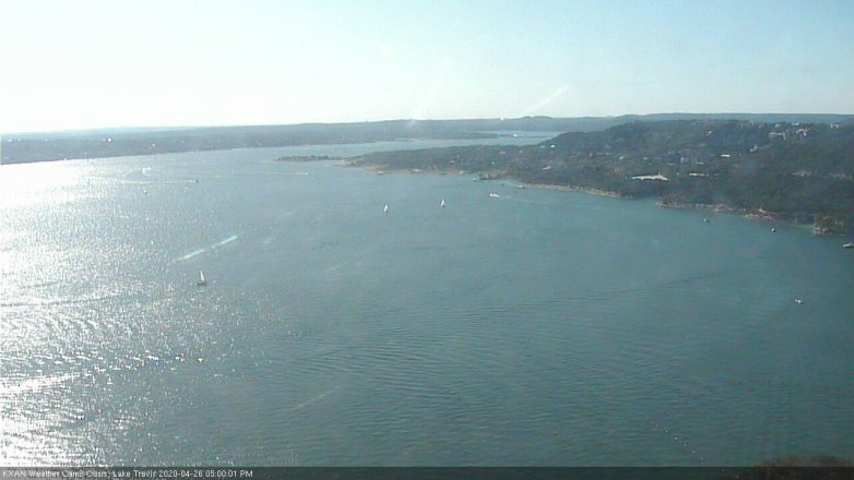 Lake Travis webcam, April 26, 2020 5:00 PM CT