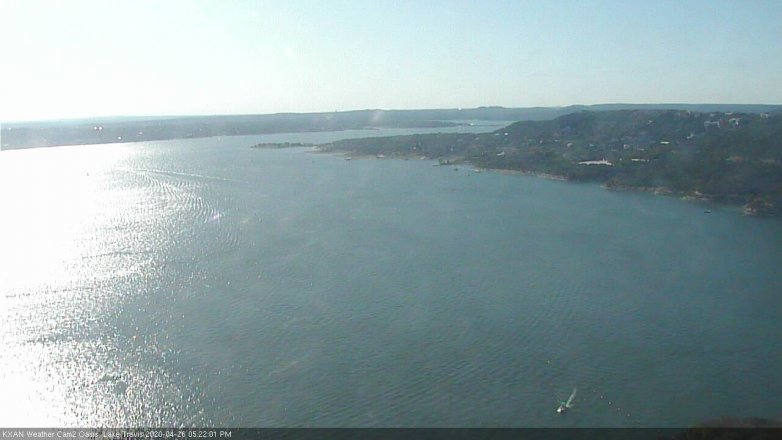 Lake Travis webcam, April 26, 2020 5:25 PM CT