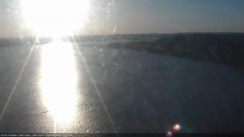 Lake Travis webcam, April 26, 2020 7:25 PM CT