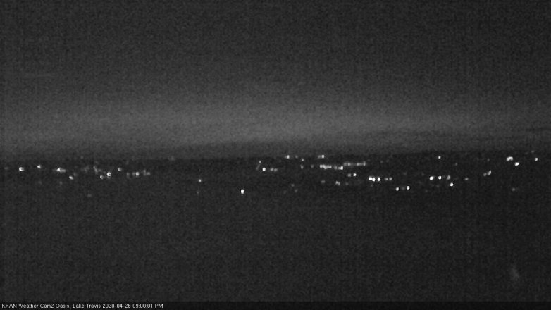 Lake Travis webcam, April 26, 2020 9:00 PM CT