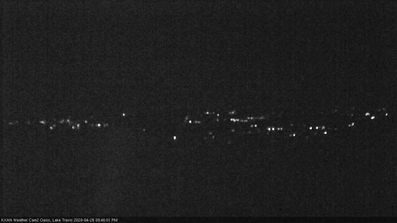Lake Travis webcam, April 26, 2020 9:45 PM CT
