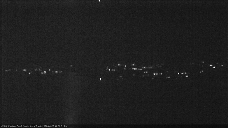 Lake Travis webcam, April 26, 2020 10:00 PM CT