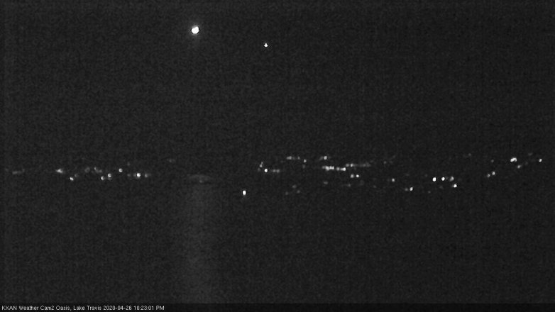 Lake Travis webcam, April 26, 2020 10:25 PM CT
