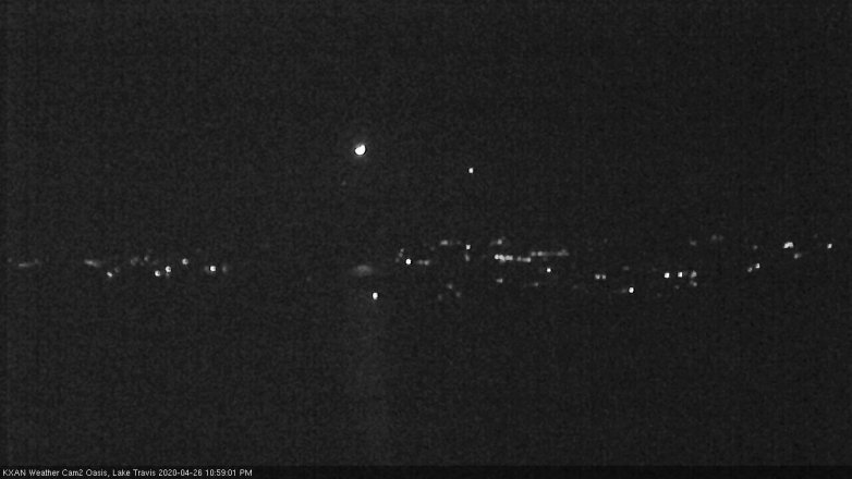 Lake Travis webcam, April 26, 2020 11:00 PM CT