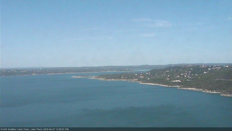 Lake Travis webcam, April 27, 2020 12:00 PM CT