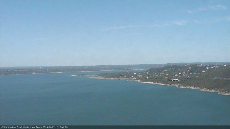 Lake Travis webcam, April 27, 2020 12:25 PM CT