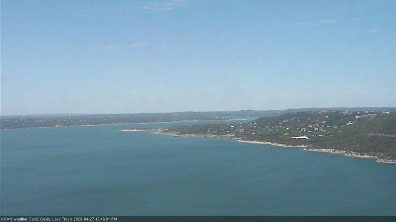 Lake Travis webcam, April 27, 2020 12:45 PM CT