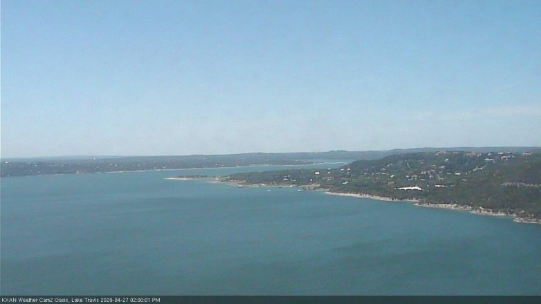 Lake Travis webcam, April 27, 2020 2:00 PM CT