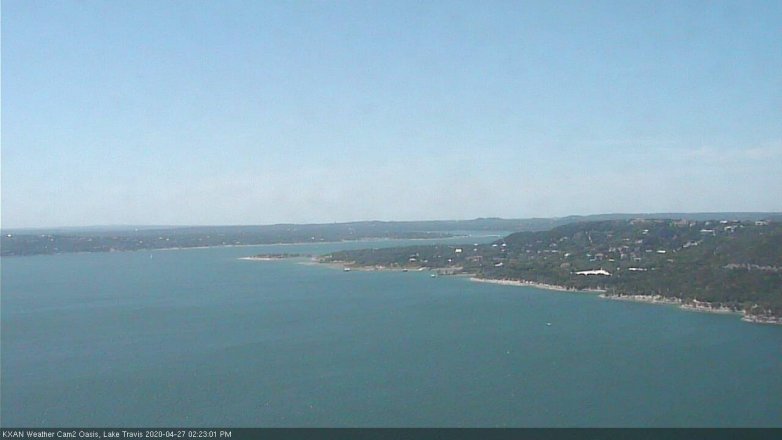 Lake Travis webcam, April 27, 2020 2:25 PM CT
