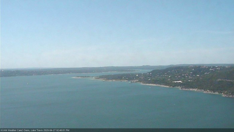 Lake Travis webcam, April 27, 2020 2:45 PM CT