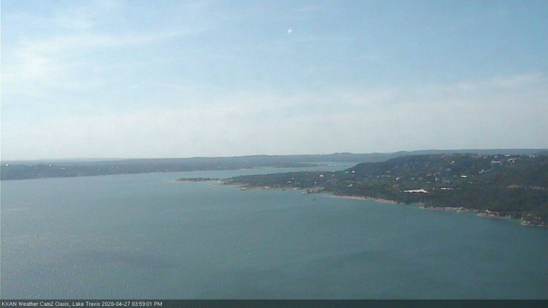 Lake Travis webcam, April 27, 2020 4:00 PM CT