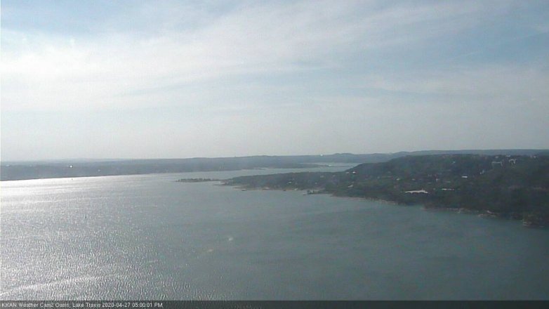 Lake Travis webcam, April 27, 2020 5:00 PM CT