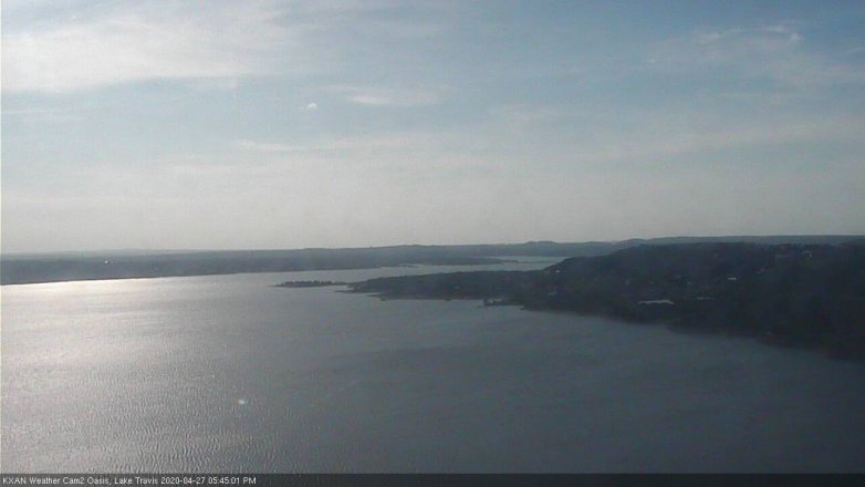 Lake Travis webcam, April 27, 2020 5:45 PM CT