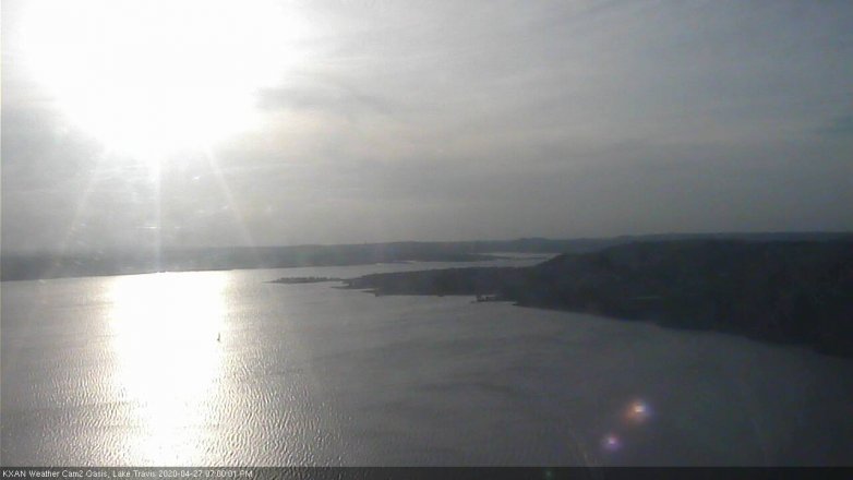 Lake Travis webcam, April 27, 2020 7:00 PM CT