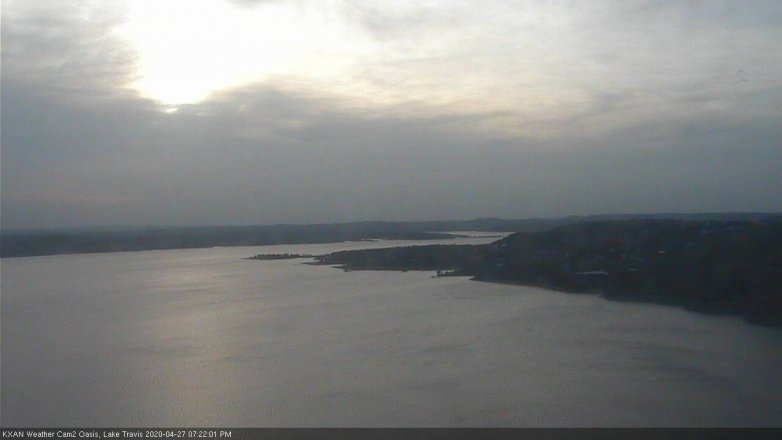 Lake Travis webcam, April 27, 2020 7:25 PM CT