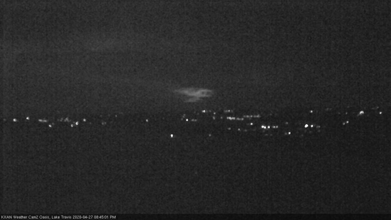 Lake Travis webcam, April 27, 2020 8:45 PM CT