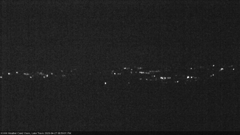 Lake Travis webcam, April 27, 2020 9:00 PM CT
