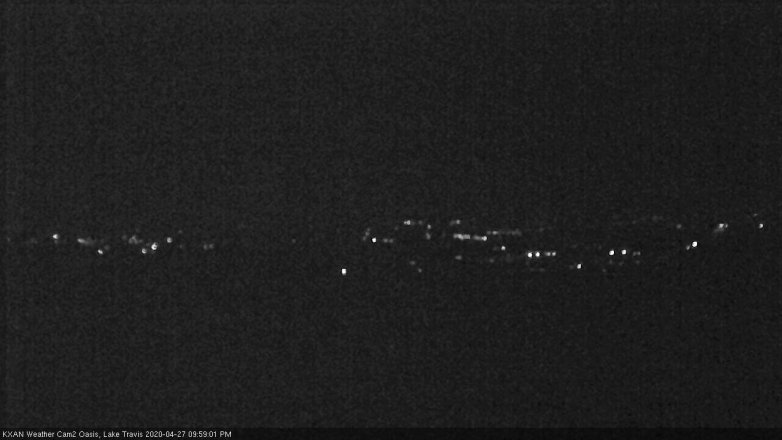 Lake Travis webcam, April 27, 2020 10:00 PM CT