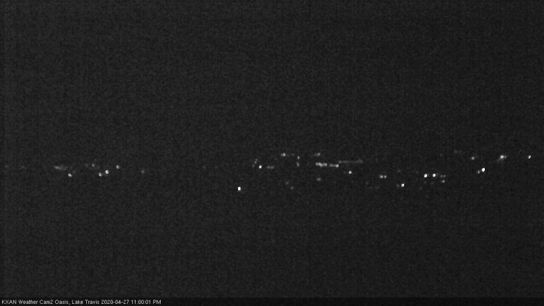 Lake Travis webcam, April 27, 2020 11:00 PM CT