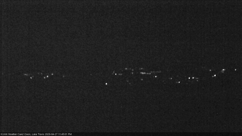 Lake Travis webcam, April 27, 2020 11:45 PM CT