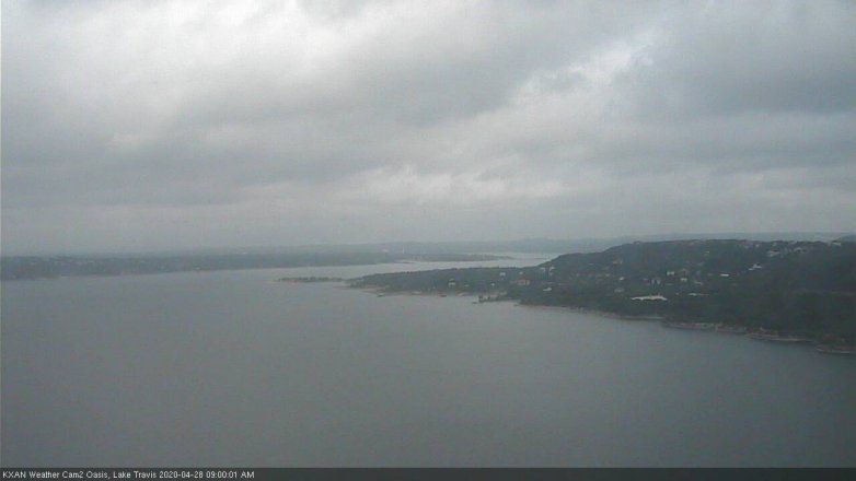 Lake Travis webcam, April 28, 2020 9:00 AM CT