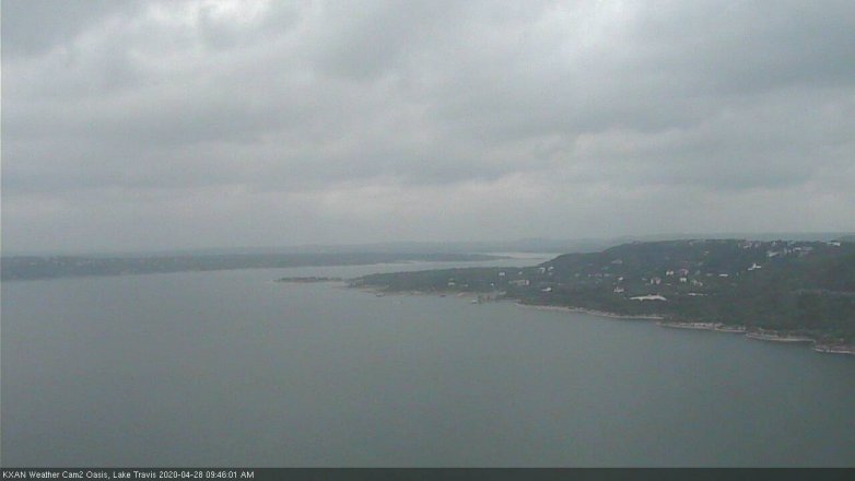 Lake Travis webcam, April 28, 2020 9:45 AM CT