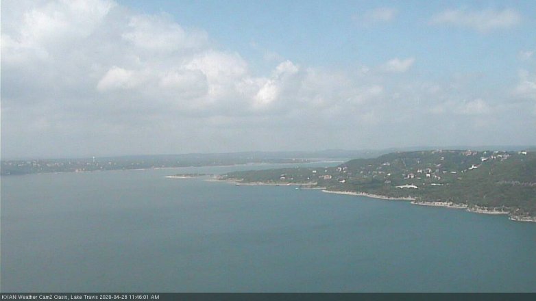 Lake Travis webcam, April 28, 2020 11:45 AM CT